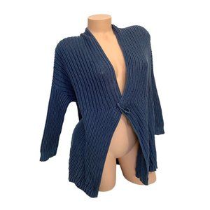 J. JILL EXTRA SMALL PETITE Knit Cardigan 3/4 Sleeves Sweater Paperclip Button‎